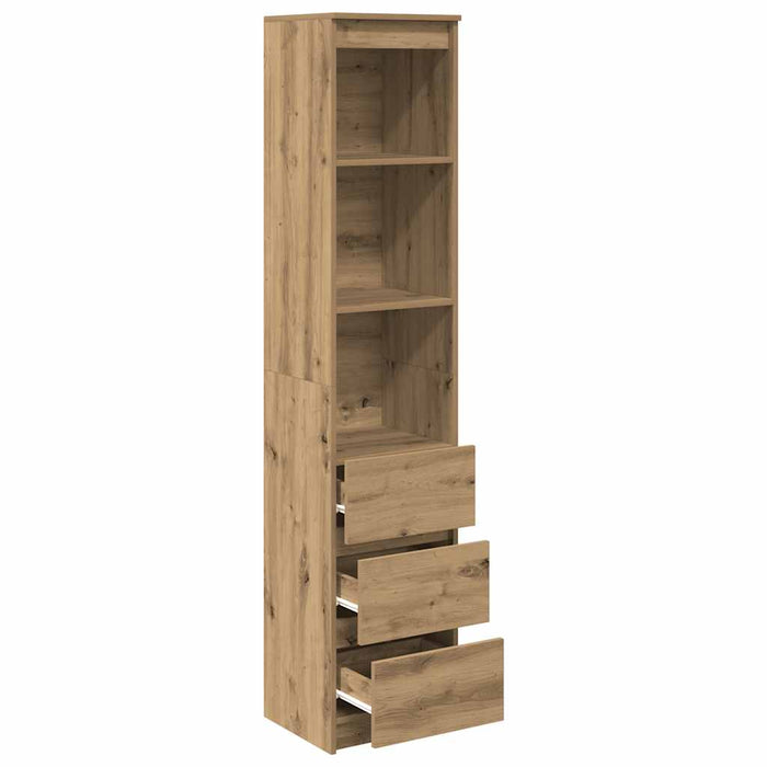 Highboard Artisan Oak 37,5x35x180 cm Engineered Wood