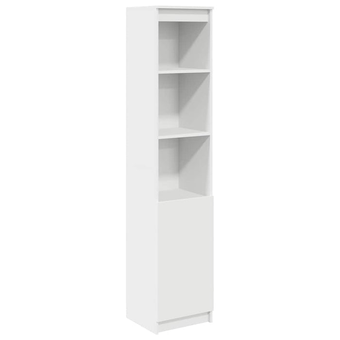 Highboard White 37.5x35x180 cm Engineered Wood