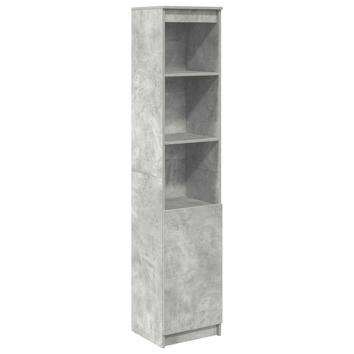 Highboard Concrete Grey 37,5x35x180 cm Engineered Wood