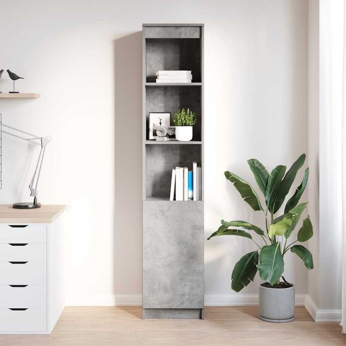 Highboard Concrete Grey 37,5x35x180 cm Engineered Wood