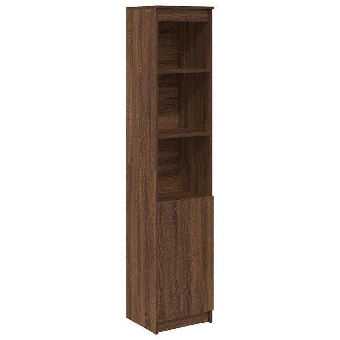 Highboard Brown Oak 37.5x35x180 cm Engineered Wood