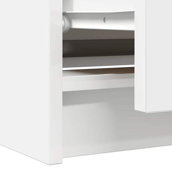 TV Cabinet White 100x35x54 cm Engineered Wood