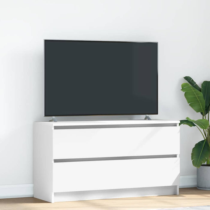 TV Cabinet White 100x35x54 cm Engineered Wood