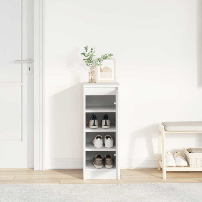 Shoe Cabinet White 29.5x34x76 cm Engineered Wood