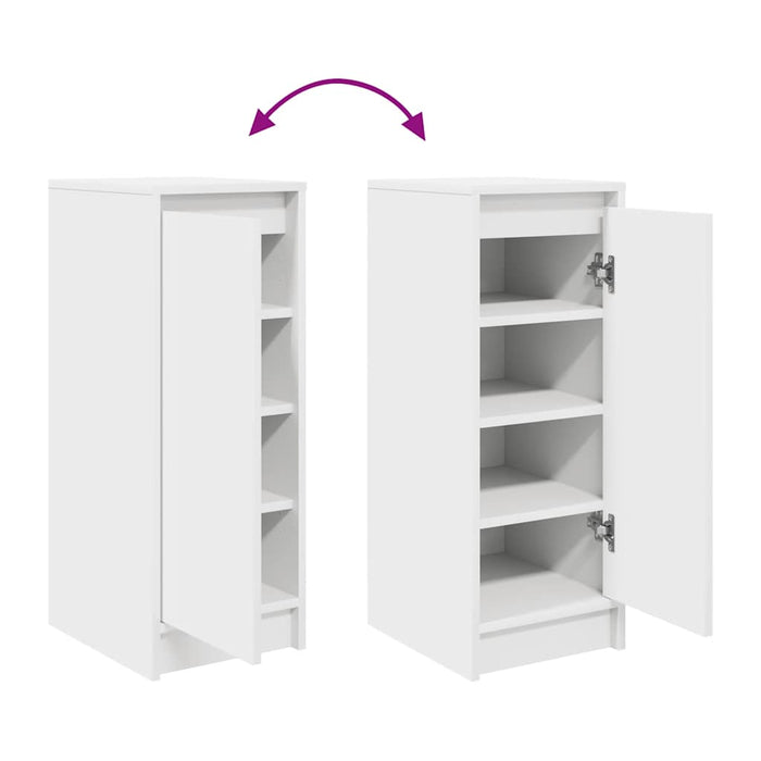 Shoe Cabinet White 29.5x34x76 cm Engineered Wood