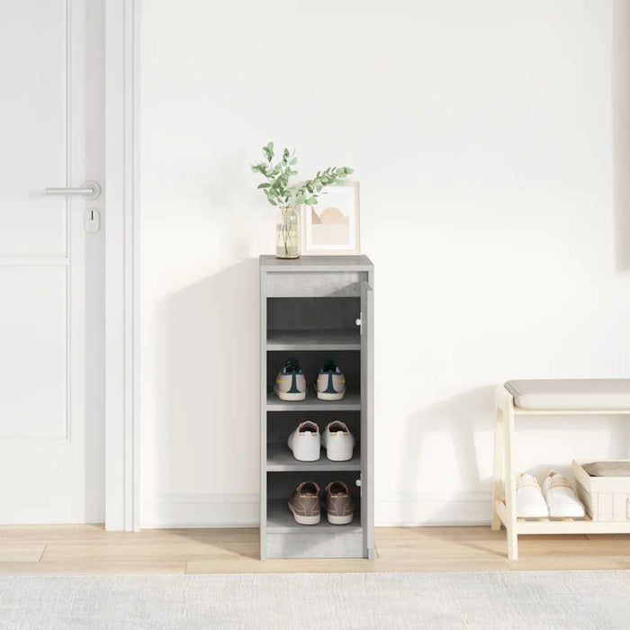 Shoe Cabinet Concrete Grey 29.5x34x76 cm Engineered Wood