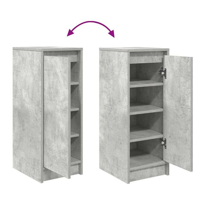 Shoe Cabinet Concrete Grey 29.5x34x76 cm Engineered Wood