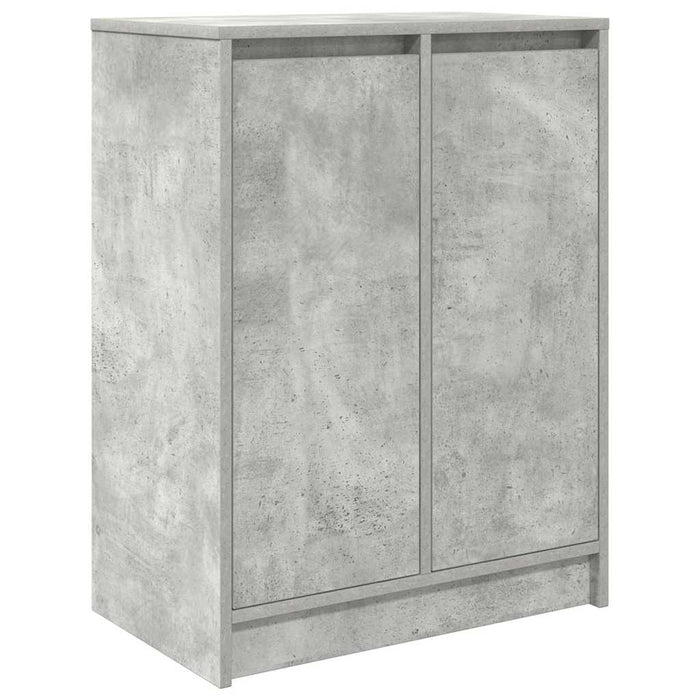 Shoe Cabinet Concrete Grey 57x34x76 cm Engineered Wood