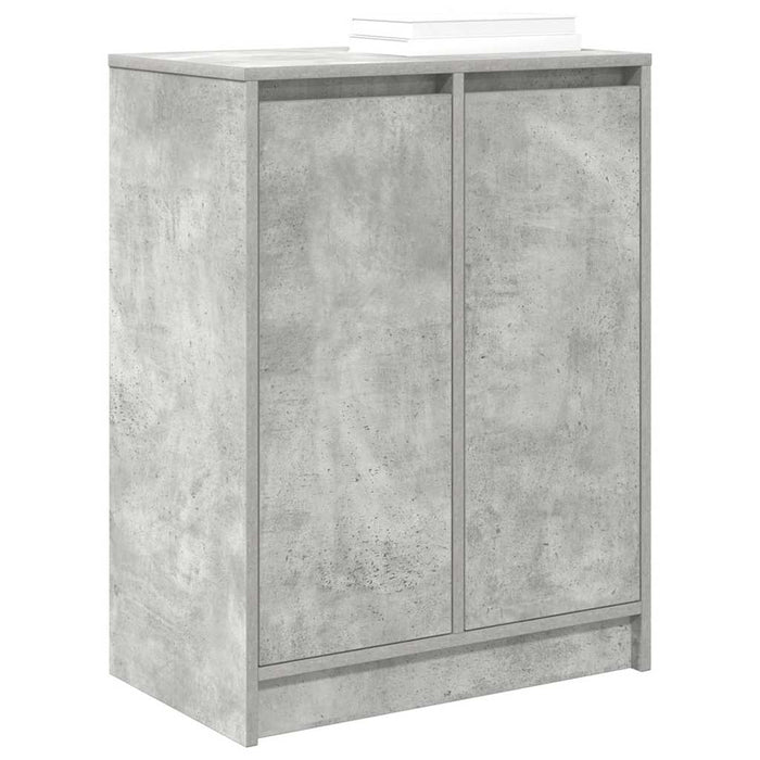 Shoe Cabinet Concrete Grey 57x34x76 cm Engineered Wood