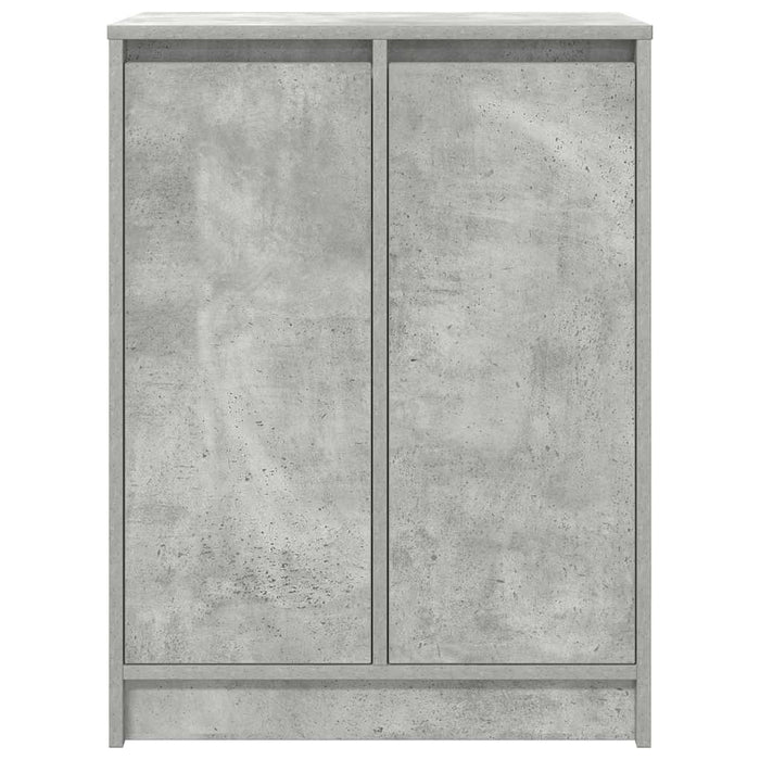 Shoe Cabinet Concrete Grey 57x34x76 cm Engineered Wood