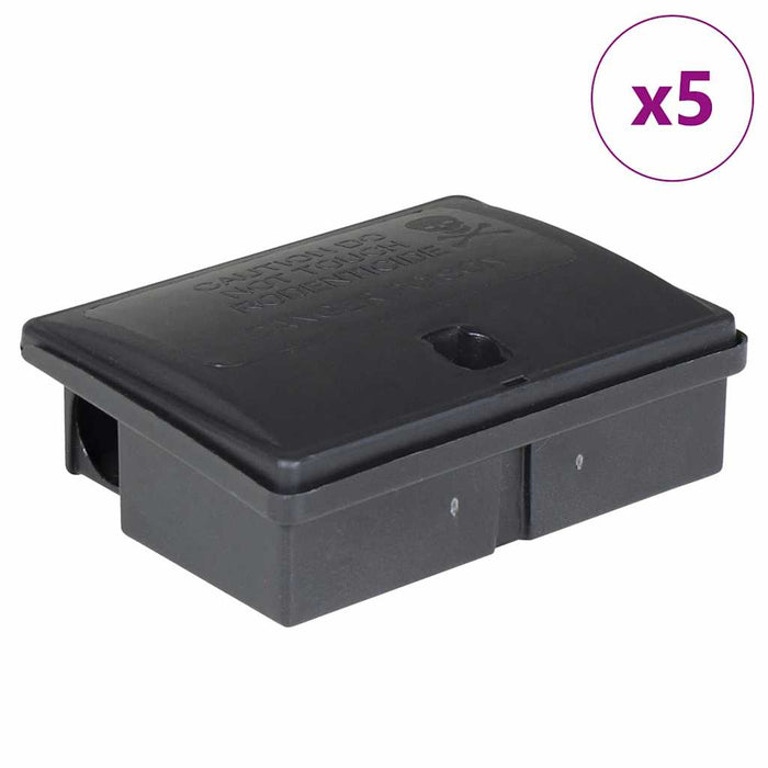 Mouse Traps 5 pcs Black 13x10x4 cm