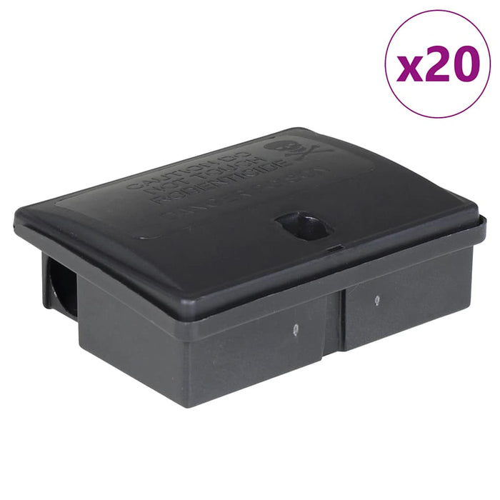 Mouse Traps 20 pcs Black 13x10x4 cm