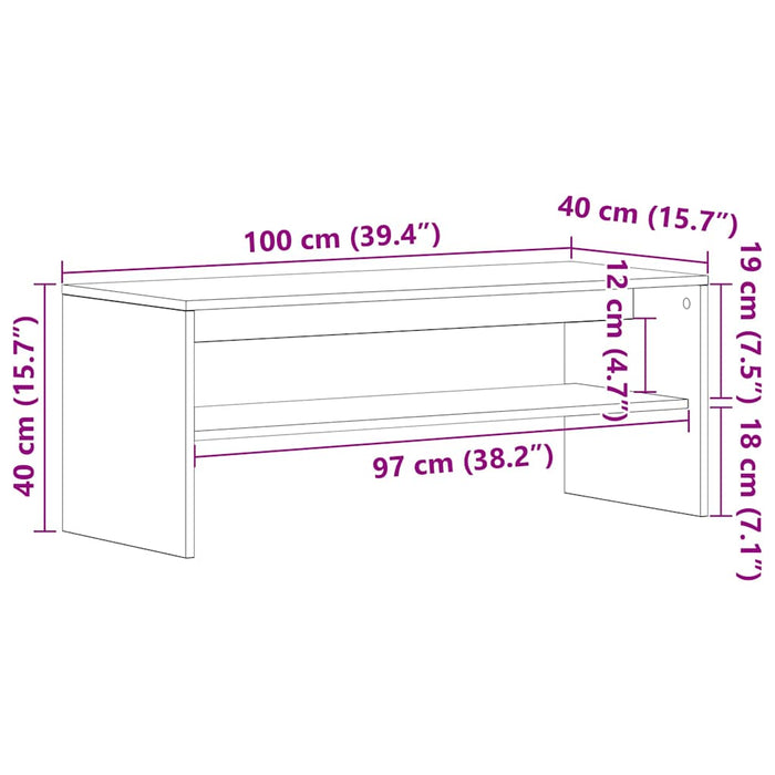 Тумба под телевизор Sonoma Oak 100x40x40 см Инженерная древесина