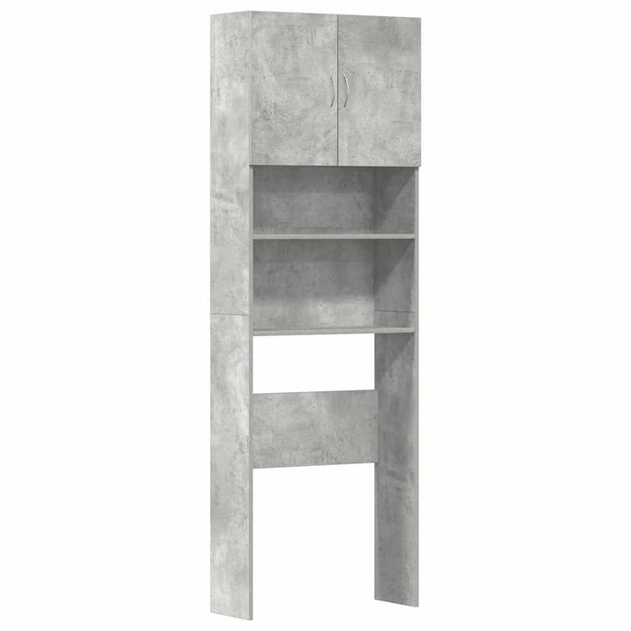 Washing Machine Cabinet Concrete Grey 64x24x190 cm Engineered Wood