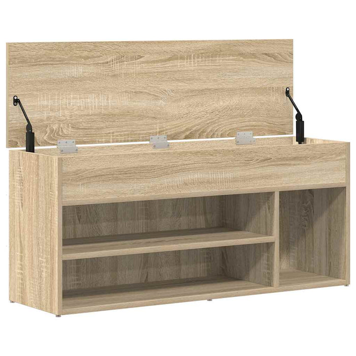 Shoe Bench Sonoma Oak 102x30.5x45 cm Engineered Wood