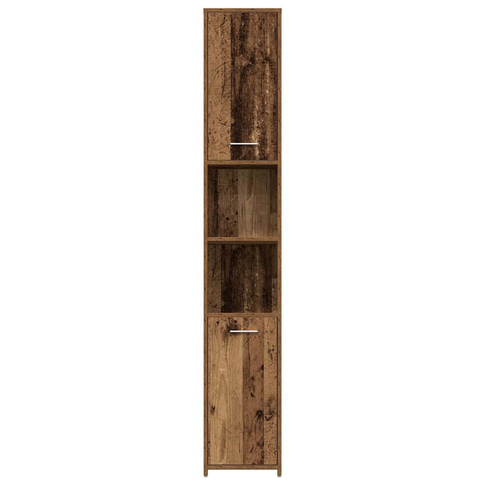 Bathroom Cabinet Old Wood 30x30x183.5 cm Engineered Wood