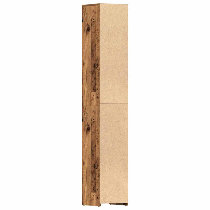 Bathroom Cabinet Old Wood 30x30x183.5 cm Engineered Wood