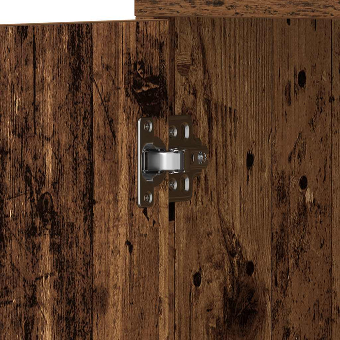 Bathroom Cabinet Old Wood 30x30x183.5 cm Engineered Wood