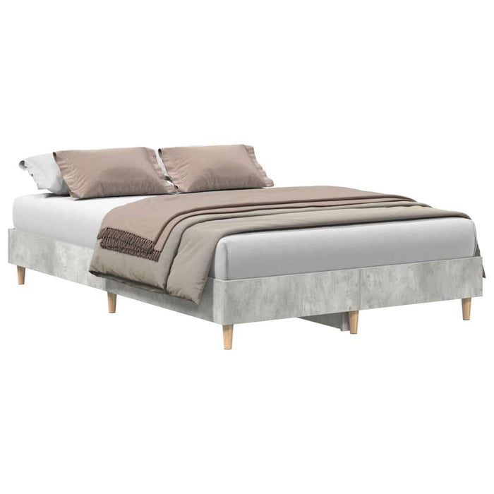 Bed Frame No Mattress Concrete Grey 120x200 cm Engineered Wood