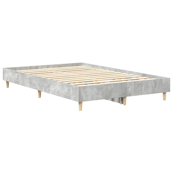 Bed Frame No Mattress Concrete Grey 120x200 cm Engineered Wood