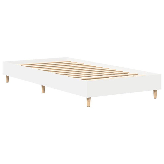 Bed Frame No Mattress White 100x200 cm Engineered Wood