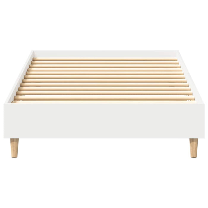 Bed Frame No Mattress White 100x200 cm Engineered Wood