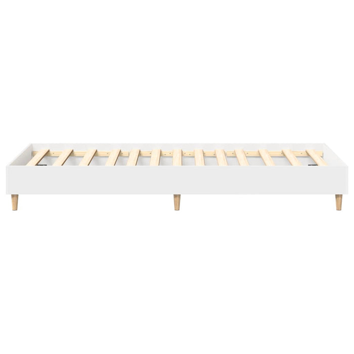 Bed Frame No Mattress White 100x200 cm Engineered Wood