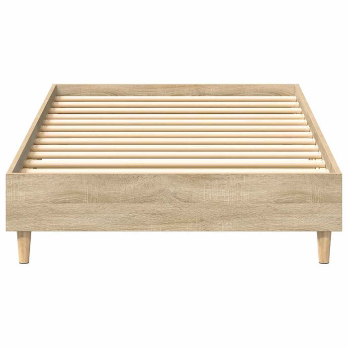 Bed Frame No Mattress Sonoma Oak 90x190 cm Single Engineered Wood