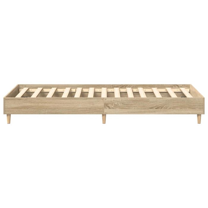 Bed Frame No Mattress Sonoma Oak 90x190 cm Single Engineered Wood