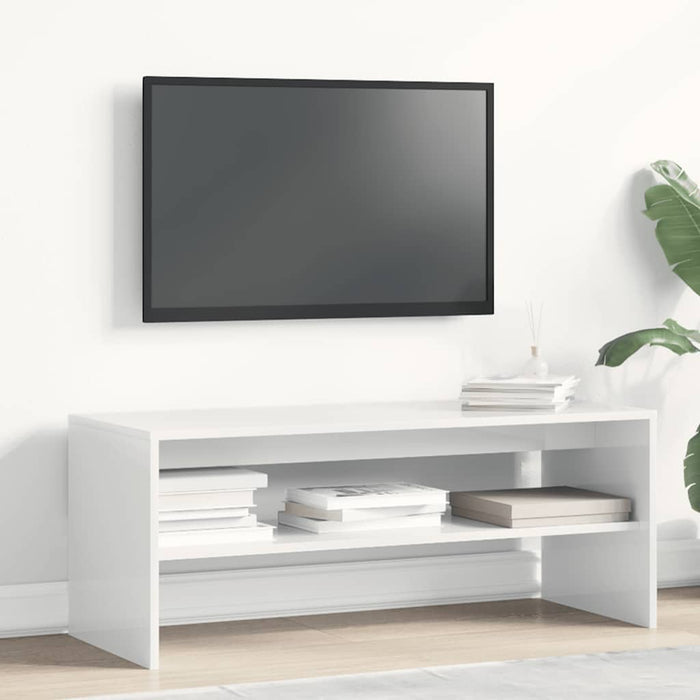 TV Cabinet High Gloss White 100x40x40 cm Engineered Wood