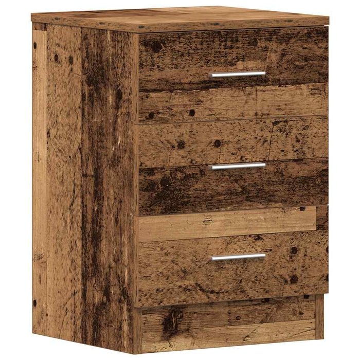 Bedside Cabinets 2 pcs Old Wood 38x35x55 cm Engineered Wood