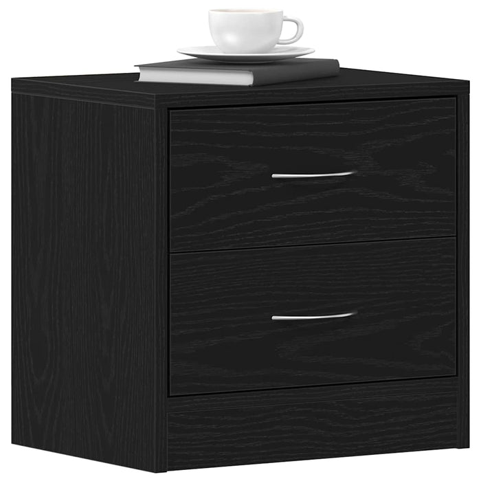 Bedside Cabinets 2 pcs Black Oak 40x30x40 cm Engineered Wood