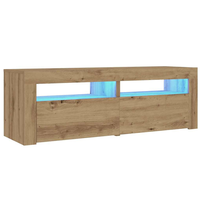 Bedside Cabinets 2 pcs with LEDs Artisan Oak 60x35x40 cm