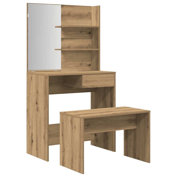 Dressing Table Set Artisan Oak Engineered Wood