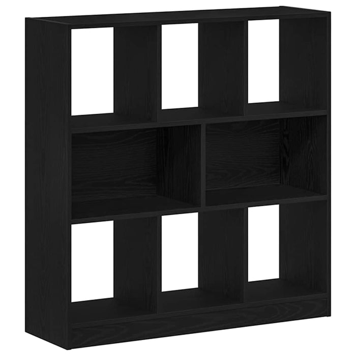 Book Cabinet Black Oak 97.5x29.5x100 cm Engineered Wood