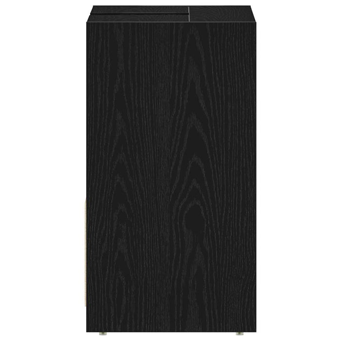 Bathroom Cabinet Black Oak 60x33x61 cm Engineered Wood