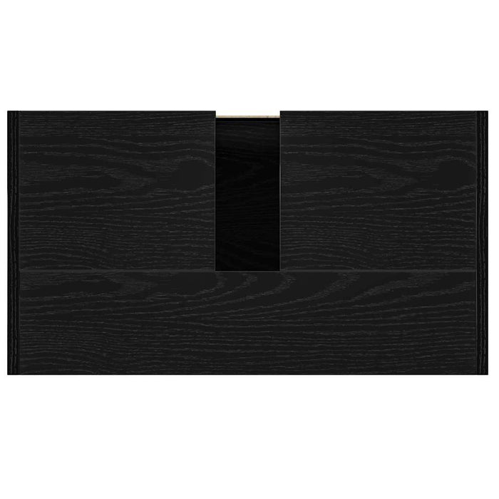 Bathroom Cabinet Black Oak 60x33x61 cm Engineered Wood