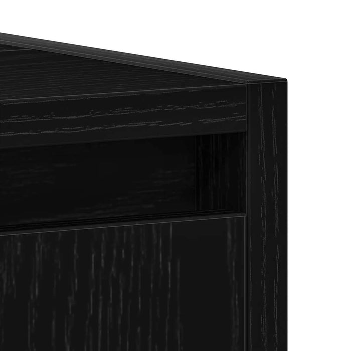 Bathroom Cabinet Black Oak 60x33x61 cm Engineered Wood