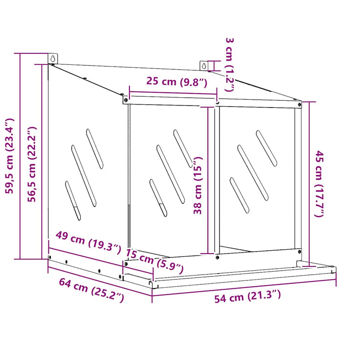 Cutie pentru pui cu 2 compartimente din metal argintiu galvanizat