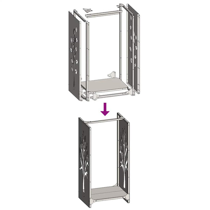 Firewood Rack Olive Green 40x30x80 cm Cold-rolled steel