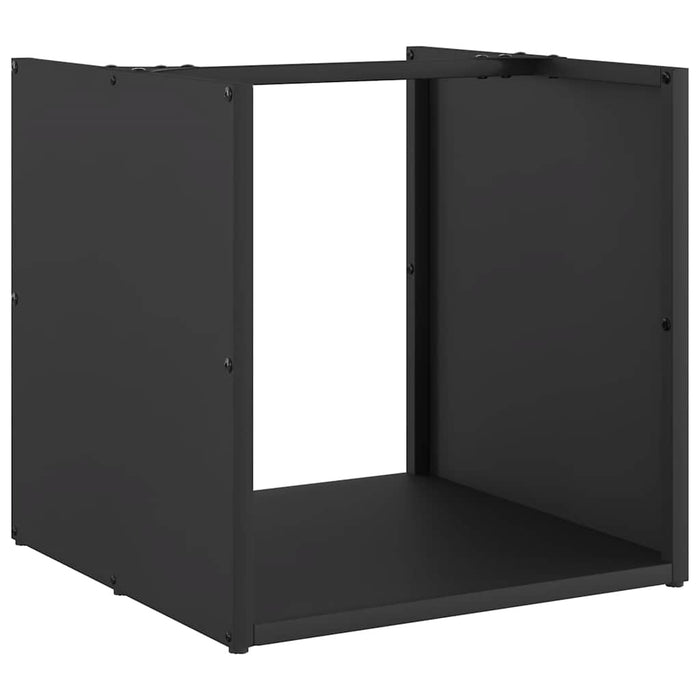 Firewood Rack Black 40x40x40 cm Cold-rolled steel