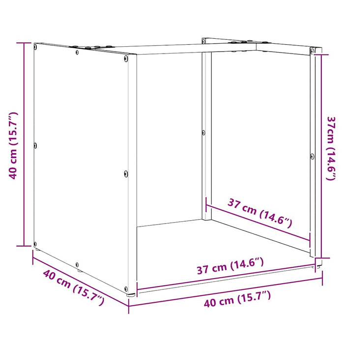 Firewood Rack Anthracite 40x40x40 cm Cold-rolled steel