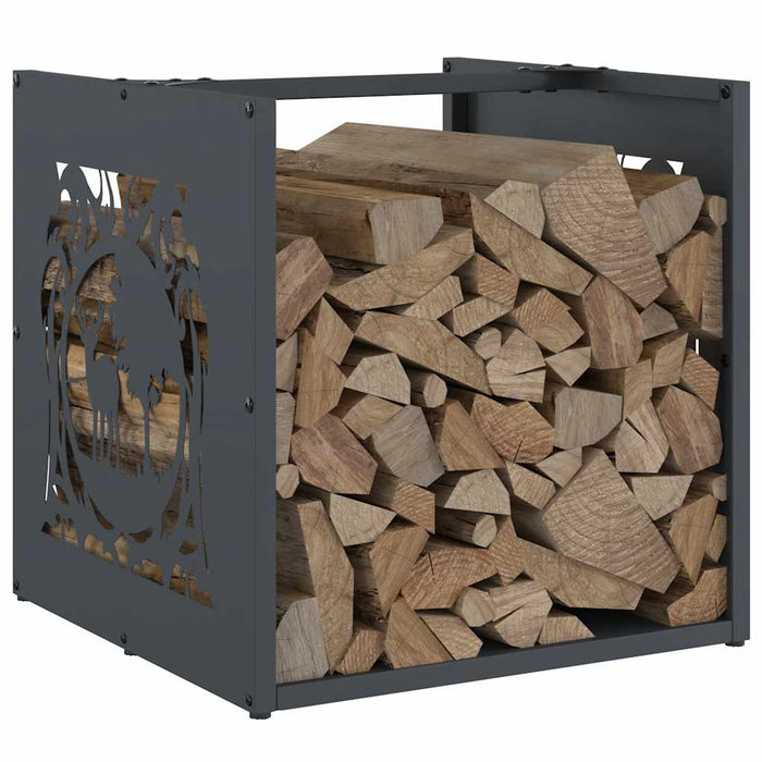 Firewood Rack Anthracite 40x40x40 cm Cold-rolled steel