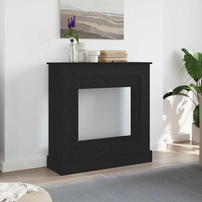 Îmbrăcăminte de șemineu Stejar Negru 90x30x90 cm Lemn de Combustie