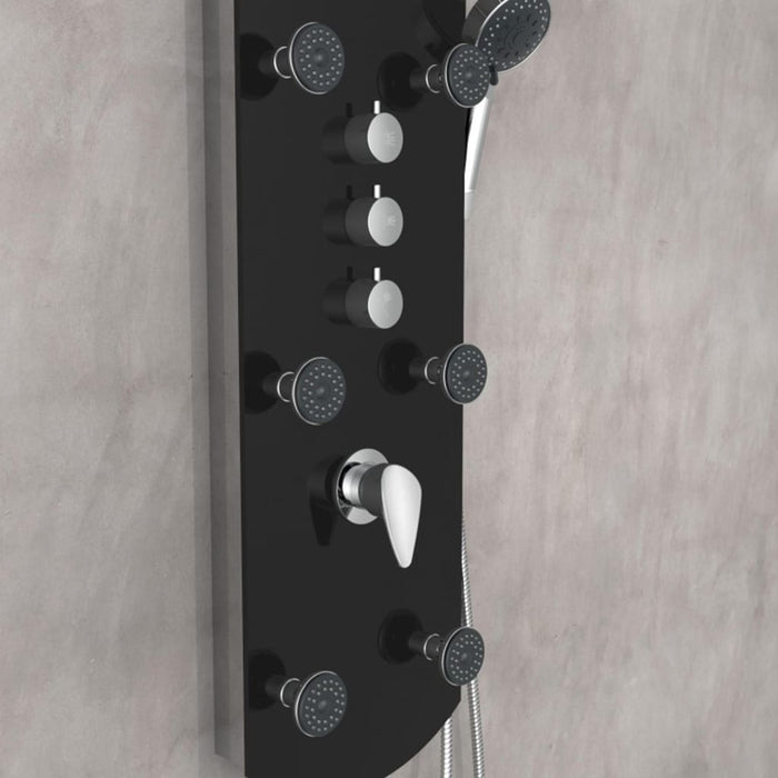 EISL Shower Panel with Mixer KARIBIK Black