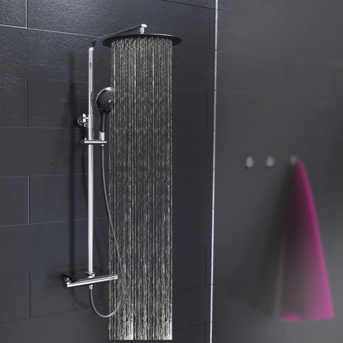 EISL Overhead Shower Set with Thermostatic Mixer GRANDE VITA Chrome-black