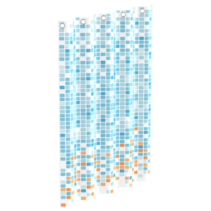 EISL Shower Curtain with Blue-Orange Mosaic 200x180x0.2 cm