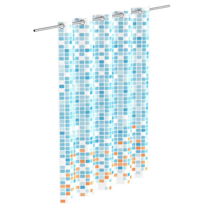 EISL Shower Curtain with Blue-Orange Mosaic 200x180x0.2 cm