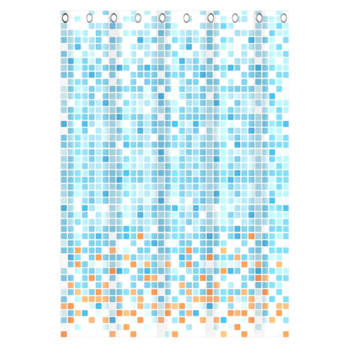 EISL Shower Curtain with Blue-Orange Mosaic 200x180x0.2 cm