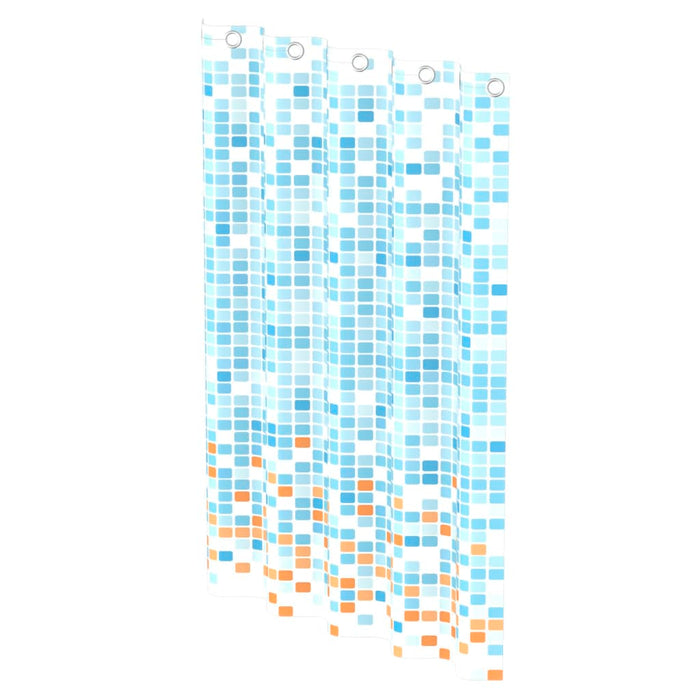 EISL Shower Curtain with Blue-Orange Mosaic 200x180x0.2 cm